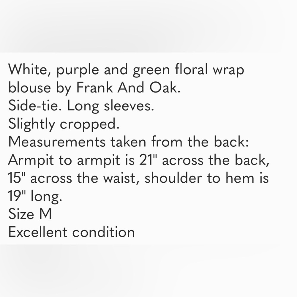 Frank & Oak wrap top - Picture 6 of 7